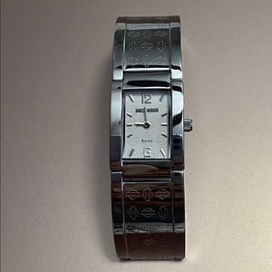 Harley Davidson by Bulova watch silver bangle